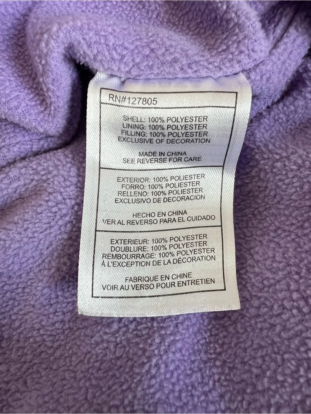 DKNY Lilac and White Baby Puffer Bunting with Hood